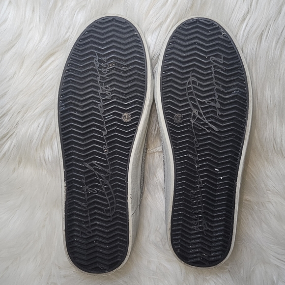 Vintage Havana Kara Silver Matt Star Glitter Sequins Sneakers - Picture 9 of 10